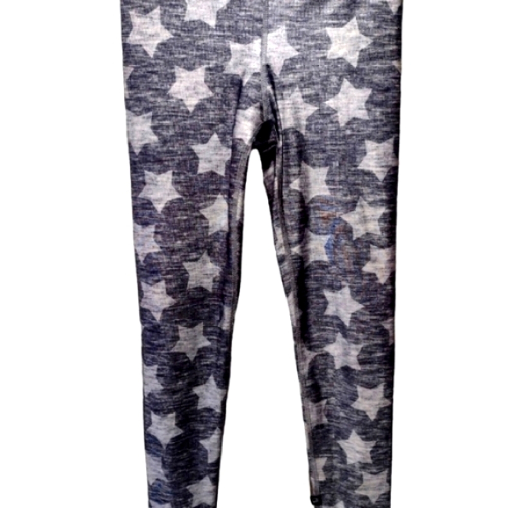 Women's Terez Grey/Black Design 7/8 Length Leggings. Size Medium.